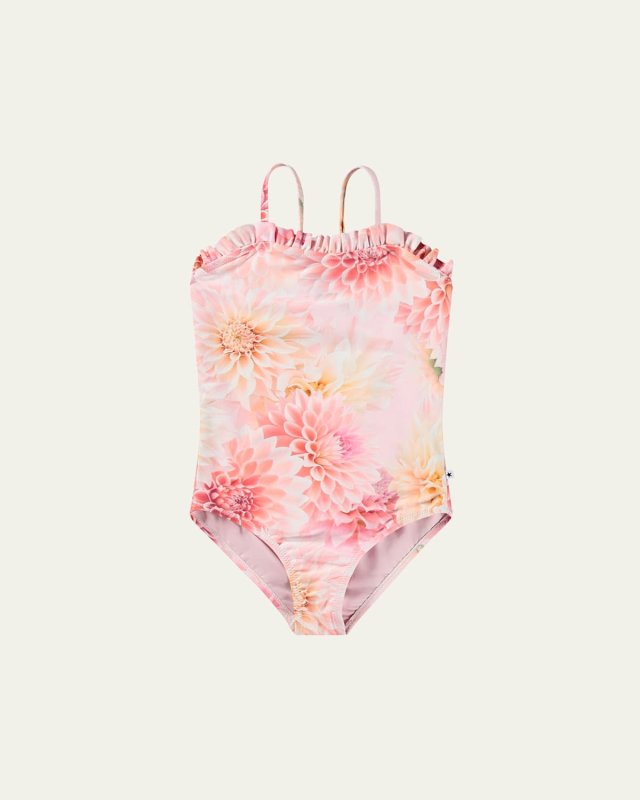 Girl's Nakia Floral One-Piece Swimsuit, Size 8-12